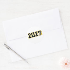 Letterman Afstudeerklas van 2027 Ronde Sticker