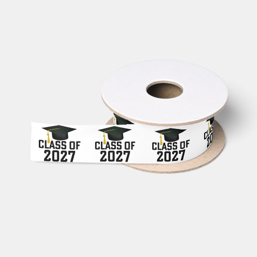 Letterman Afstudeerklas van 2027 Satijnen Lint (Spoel)