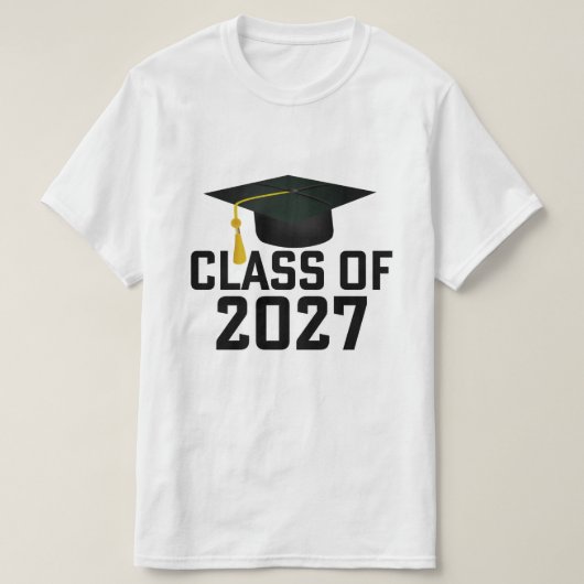 Letterman Afstudeerklas van 2027 T-shirt (Design voorkant)