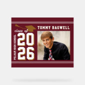 LETTERMAN-AFSTUDENT SLIM  ACRYL BORD (Voorkant)