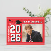 LETTERMAN CATEGORIE Schoolkleuren ROOD  Kaart (Staand voorkant)