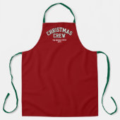 Letterman Christmas Crew Collegiate familienaam Schort (Voorkant)