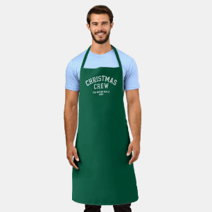 Letterman Christmas Crew Collegiate familienaam Schort