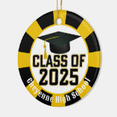 Letterman Class of 2025 (Naam toevoegen) Afstudere Keramisch Ornament (Links)