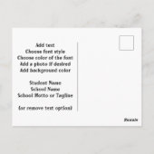 Letterman Class of 2026 Graduation Briefkaart (Achterkant)