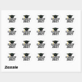 Letterman Class of 2027 Graduation Ronde Sticker (Vel)