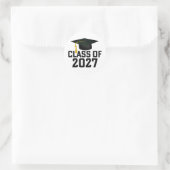 Letterman Class of 2027 Graduation Ronde Sticker (Tas)