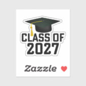 Letterman Class of 2027 Graduation Sticker (Vel)