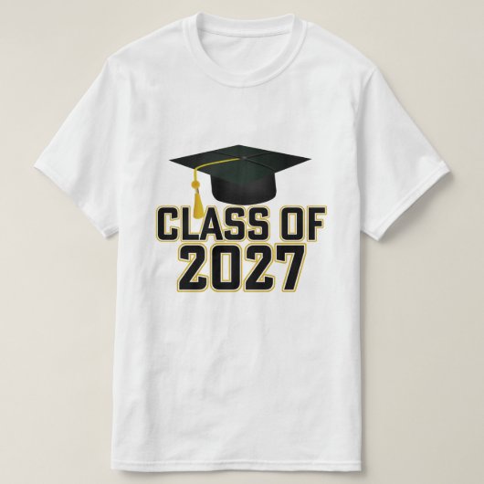 Letterman Class of 2027 Graduation T-shirt (Design voorkant)