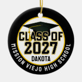 Letterman Class of 2027 Photo Graduation Keramisch Ornament (Voorkant)