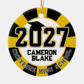 Letterman Class of 2027 Photo Graduation Keramisch Ornament (Voorkant)