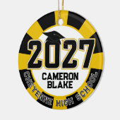 Letterman Class of 2027 Photo Graduation Keramisch Ornament (Links)