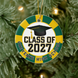 Letterman Class of 2027 Photo Graduation Keramisch Ornament