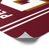 LETTERMAN GRAD school colors MAROON  Poster (Hoek)