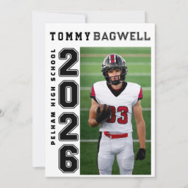 Letterman Graduation Announcement Feestdagenkaart