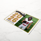 Letterman Graduation Announcement Folie Uitnodiging (Gedraaid)