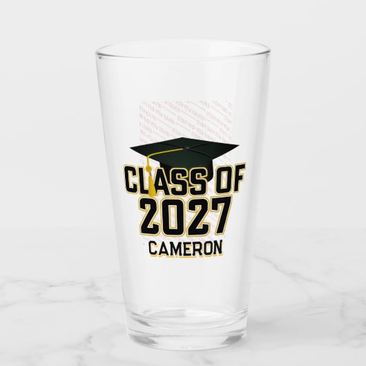 Letterman Klas van 2027 Foto Afstuderen Glas (Voorkant)