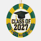 Letterman Klas van 2027 Foto Afstuderen Keramisch Ornament (Links)