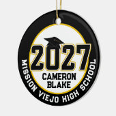 Letterman Klas van 2027 Foto Afstuderen Keramisch Ornament (Links)