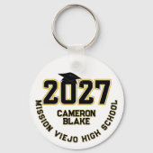 Letterman Klas van 2027 Foto Afstuderen Sleutelhanger (Voorkant)