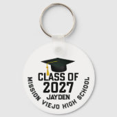Letterman Klas van 2027 Foto Afstuderen Sleutelhanger (Voorkant)