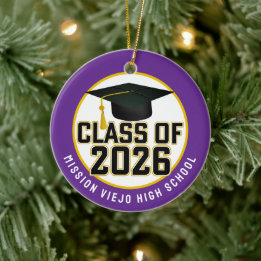Letterman Klasse van 2026 Foto Afstuderen Keramisch Ornament