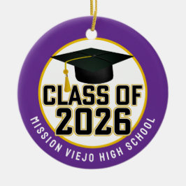 Letterman Klasse van 2026 Foto Afstuderen Keramisch Ornament