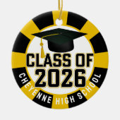 Letterman Klasse van 2026 Foto Afstuderen Keramisch Ornament (Voorkant)