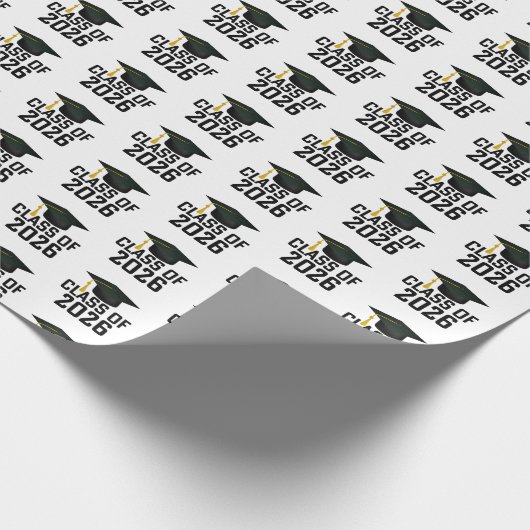 Letterman Klasse van het Afstuderen 2026 Cadeaupapier (Hoek)