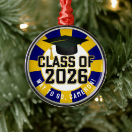 Letterman Klasse van het Afstuderen 2026 Metalen Ornament