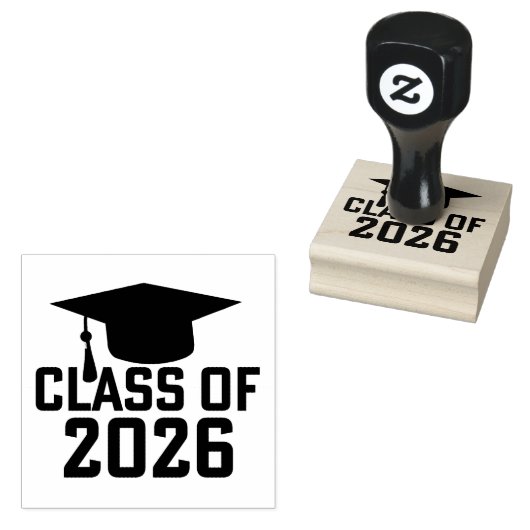 Letterman Klasse van het Afstuderen 2026 Rubberstempel (Gestempeld)