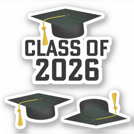 Letterman Klasse van het Afstuderen 2026 Sticker (Voorkant)