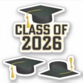 Letterman Klasse van het Afstuderen 2026 Sticker (Voorkant)