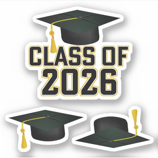 Letterman Klasse van het Afstuderen 2026 Sticker (Voorkant)