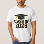 Letterman Klasse van het Afstuderen 2026 T-shirt (Voorkant)