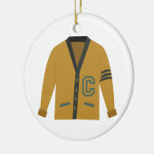 Letterman Sweater Keramisch Ornament (Links)