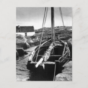 Lettermore Galway, oude vissersboot Ierland Briefkaart