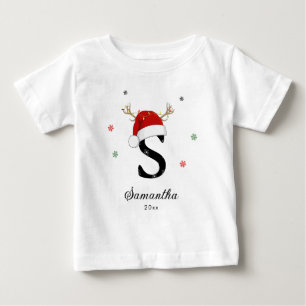 Letternaam Santa Hat Monogram Aangepast Initia
