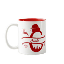 Letternaam Santa Hat | Monogram | Aangepast Initia