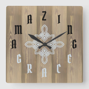 Letternummers Houten korrels Vierkante Klok