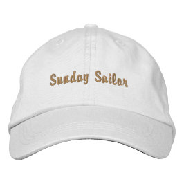 Letterontwerp Sunday Sailor in Oud Goud Geborduurde Pet