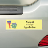 Letterpenseel- en tekentekentekentekens bumpersticker (Op auto)