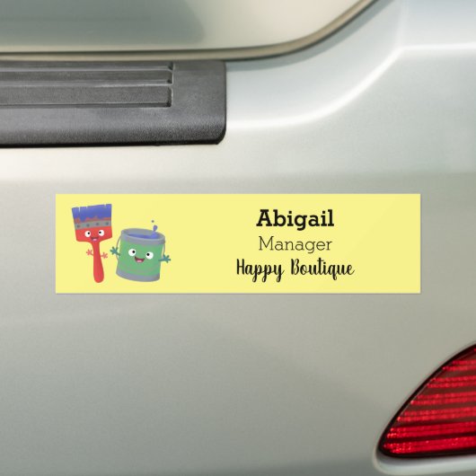 Letterpenseel- en tekentekentekentekens bumpersticker (Op auto)