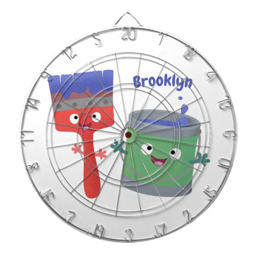 Letterpenseel- en tekentekentekentekens dartbord (Voorkant)