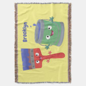 Letterpenseel- en tekentekentekentekens deken (Voorkant Verticaal)