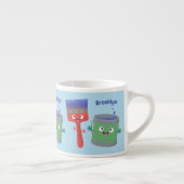 Letterpenseel- en tekentekentekentekens espresso kop (Rechts)