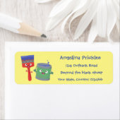 Letterpenseel- en tekentekentekentekens etiket (Insitu)