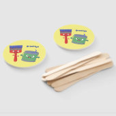 Letterpenseel- en tekentekentekentekens handwaaier (Niet-gemonteerd)