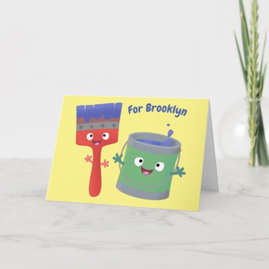 Letterpenseel- en tekentekentekentekens kaart (Voorkant)