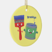 Letterpenseel- en tekentekentekentekens keramisch ornament (Rechts)